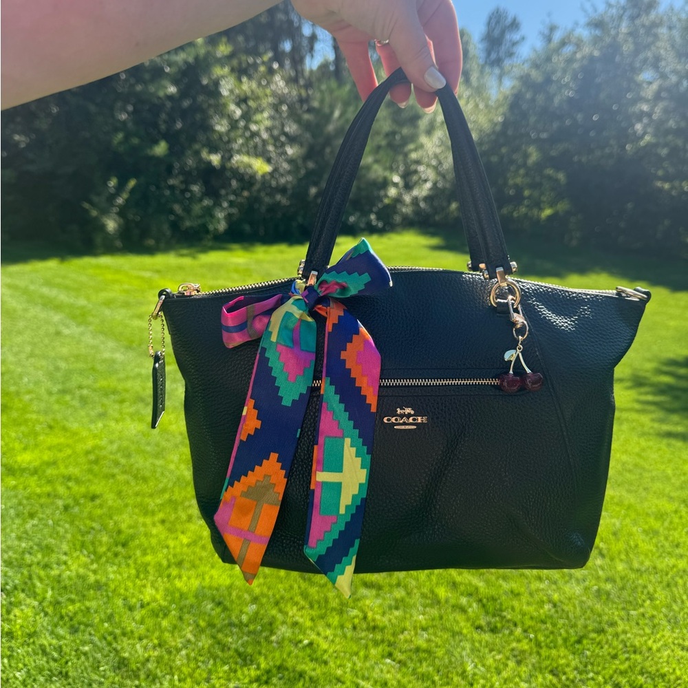 Coach Black Leather Tote Bag